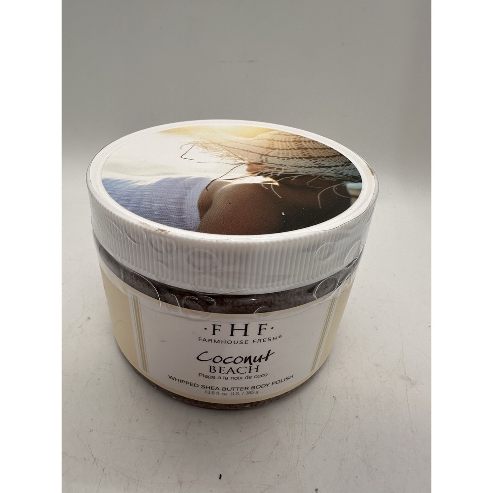 FarmHouse Fresh Coconut Beach Whipped Shea Butter Body Polish 13.6oz Sealed